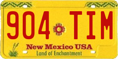 NM license plate 904TIM