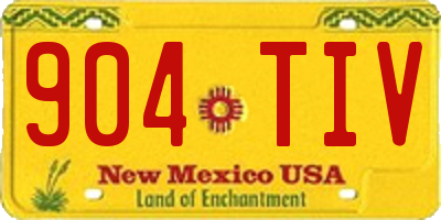 NM license plate 904TIV