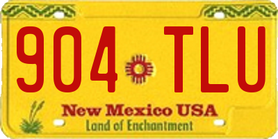 NM license plate 904TLU