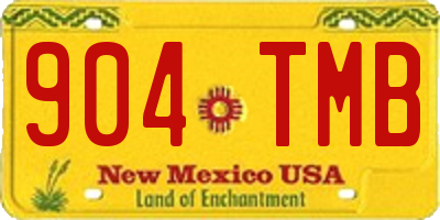 NM license plate 904TMB