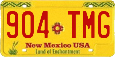 NM license plate 904TMG