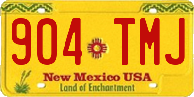 NM license plate 904TMJ