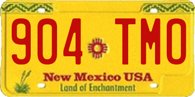 NM license plate 904TMO