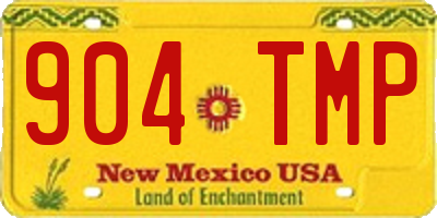 NM license plate 904TMP