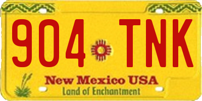NM license plate 904TNK