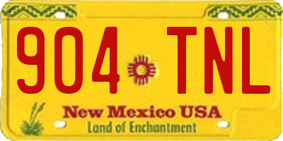NM license plate 904TNL