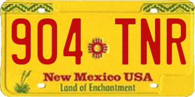 NM license plate 904TNR