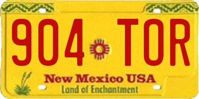 NM license plate 904TOR