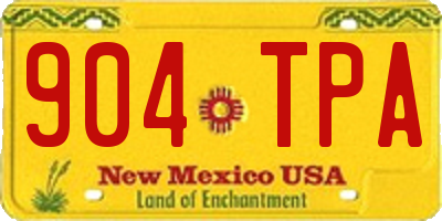 NM license plate 904TPA