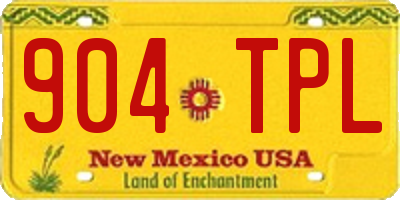 NM license plate 904TPL