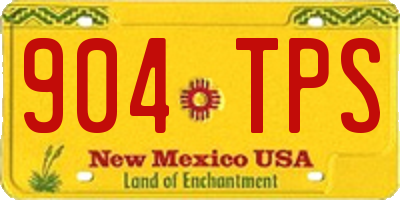 NM license plate 904TPS