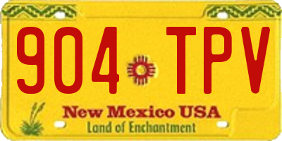 NM license plate 904TPV