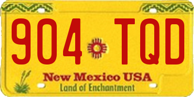 NM license plate 904TQD