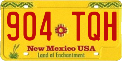 NM license plate 904TQH