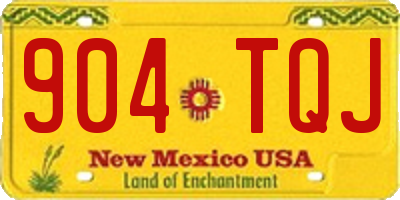 NM license plate 904TQJ