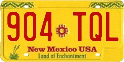 NM license plate 904TQL