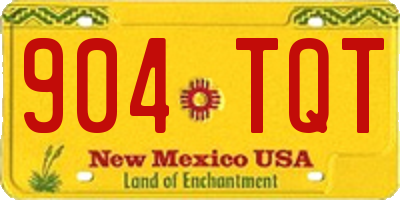 NM license plate 904TQT