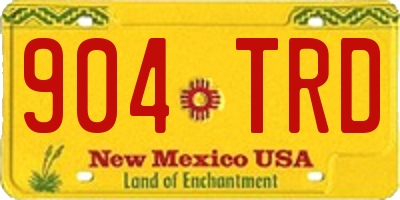 NM license plate 904TRD