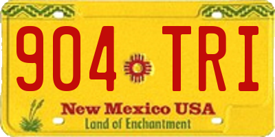 NM license plate 904TRI