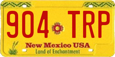 NM license plate 904TRP