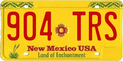 NM license plate 904TRS