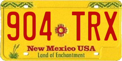 NM license plate 904TRX
