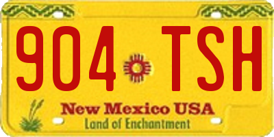 NM license plate 904TSH