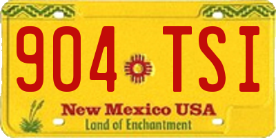 NM license plate 904TSI