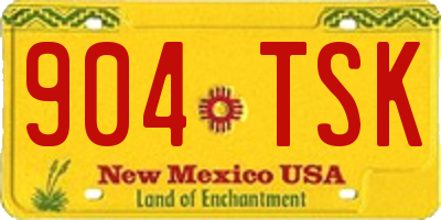 NM license plate 904TSK