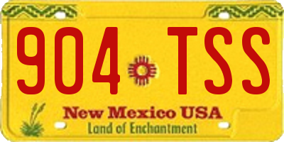 NM license plate 904TSS