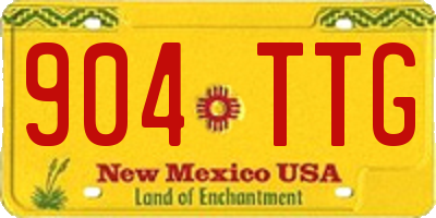 NM license plate 904TTG