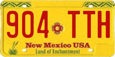 NM license plate 904TTH