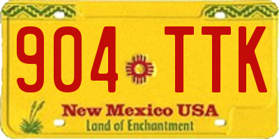 NM license plate 904TTK
