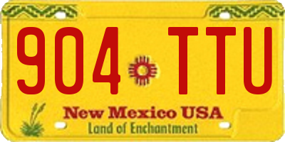 NM license plate 904TTU