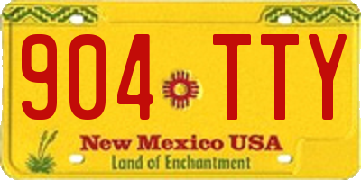 NM license plate 904TTY