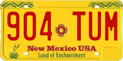 NM license plate 904TUM