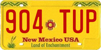 NM license plate 904TUP