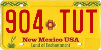 NM license plate 904TUT