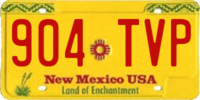 NM license plate 904TVP
