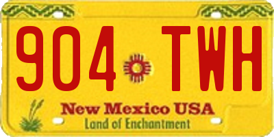 NM license plate 904TWH