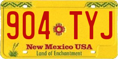 NM license plate 904TYJ