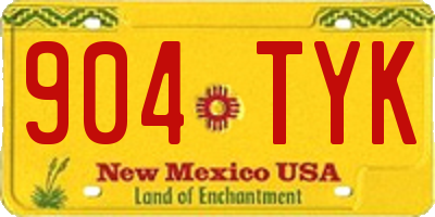 NM license plate 904TYK