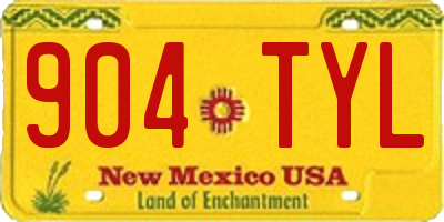 NM license plate 904TYL