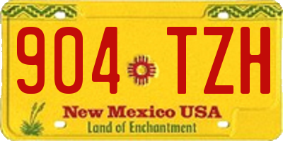NM license plate 904TZH