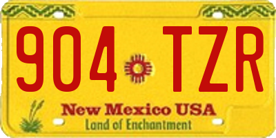 NM license plate 904TZR