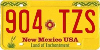 NM license plate 904TZS