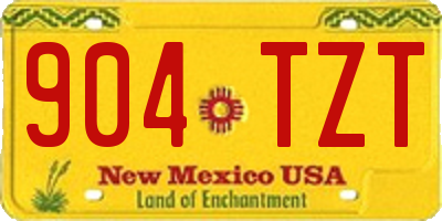 NM license plate 904TZT