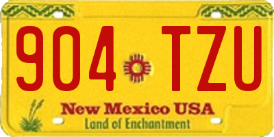 NM license plate 904TZU