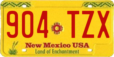 NM license plate 904TZX