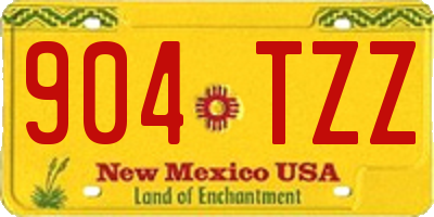 NM license plate 904TZZ